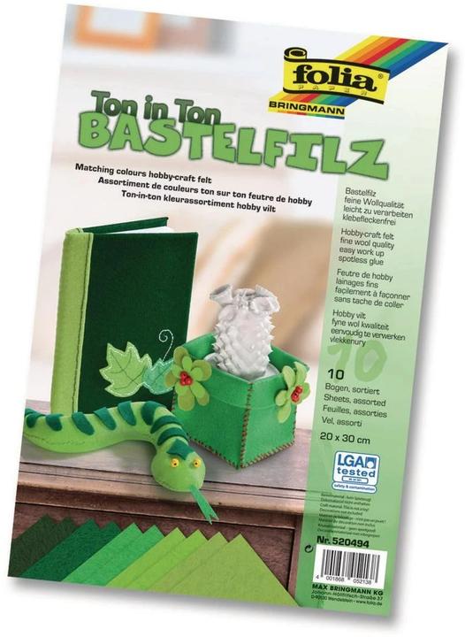 Folia Bastelfilz Ton in Ton grün