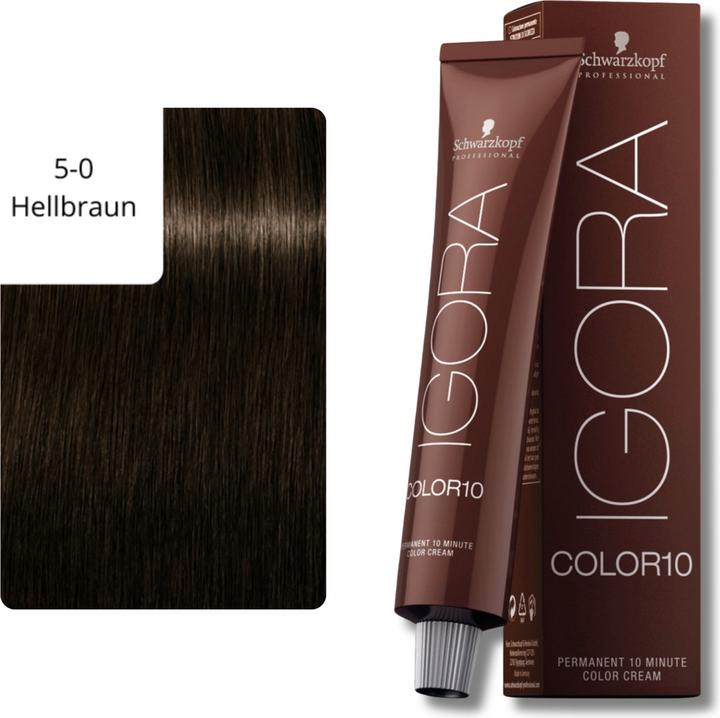 Image du produit Schwarzkopf Professional Igora Color 10 Permanent 10 Minute Color Cream (5-0 brun clair)