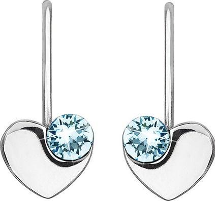 Evolution Group Silver heart earrings with Swarovski 31299.3 (L)