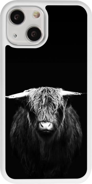 Image du produit PhoneLook Coque Silicone rigide blanc Highland calf black (Apple iPhone 13 mini)