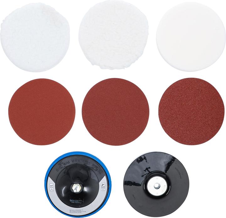 Actual product image BGS Grinding and Polishing Set | Ø 180 mm | 8 pcs. (40, 80, 120)