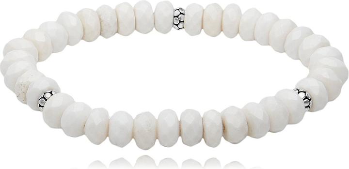 Leyda Jade Armband mit Silber 925 (19 cm, Silber 925, Stein)