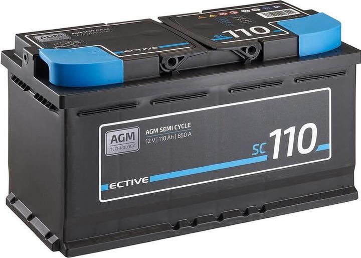 Actual product image Ective 12V 110Ah AGM Semi Cycle supply battery Motorhome battery Solar (12 V, 110 Ah)