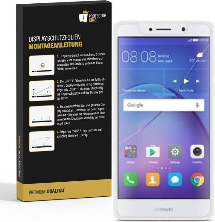 Actual product image Protectorking 2x Panzerfolie Anti-Shock HD Klar (2 Piece, Mate 9 Lite)