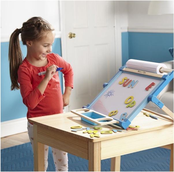 Image du produit Melissa & Doug Tabletop Easel Tableau blanc et tableau noir pour enfants