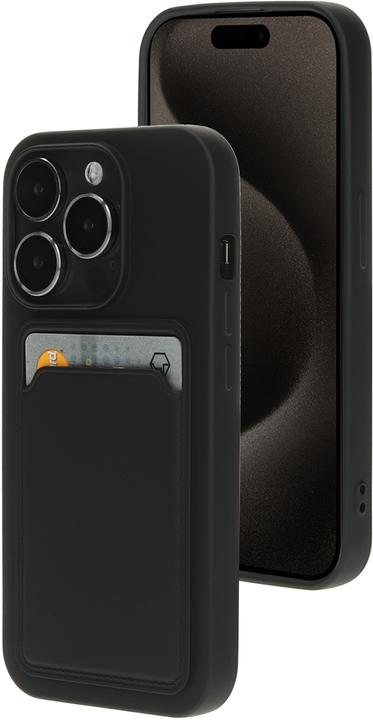 Mobiparts Classic TPU Case with Cardholder Apple iPhone 15 Pro Matt Black (Apple iPhone 15 Pro)