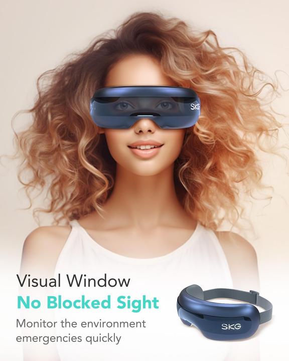 Actual product image SKG E3 Pro eye and temple massager with viewing window