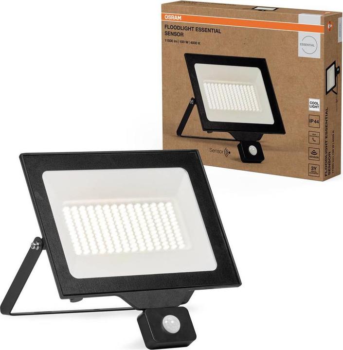 Produktbild Osram Floodlight Essential Sensor 100W 4000K 4099854429835 LED-Aussenstrahler mit (10000 lm, IP44)