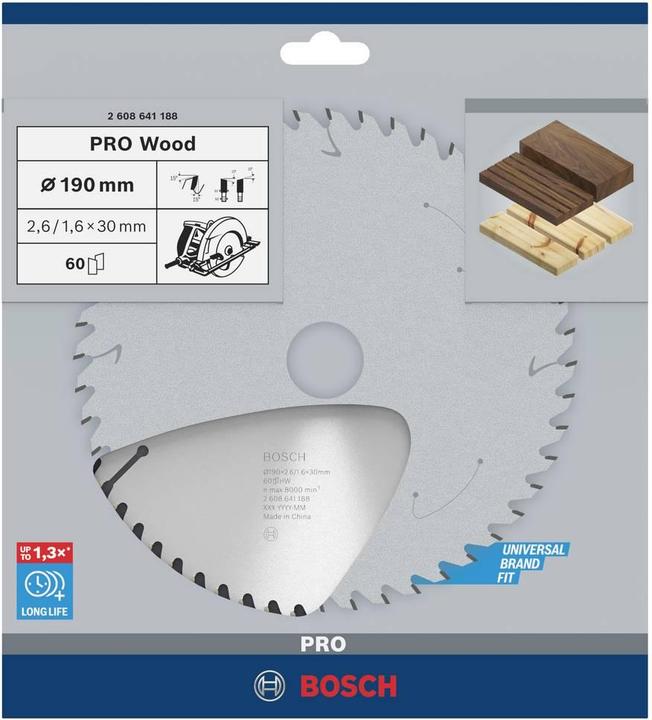 Productafbeelding Bosch Professional Zubehör Cirkelzaagblad Optiline Wood