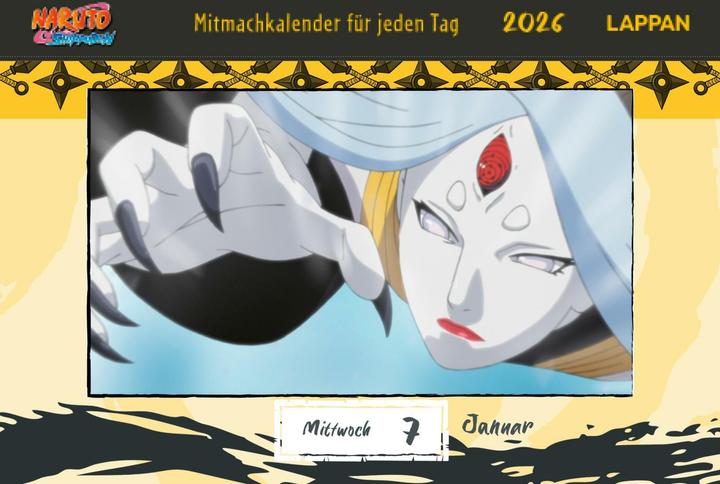 Image du produit Naruto Shippuden 2026 Mitmachkalender für jeden Tag (11 x 16 cm, Allemand)