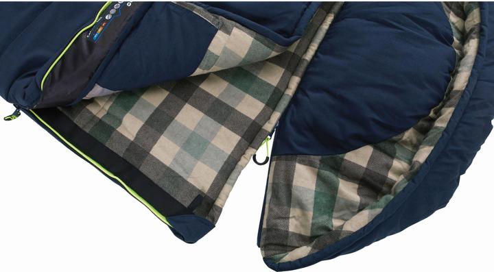 Actual product image Outwell Sleeping Bag Camper Lux "L" Caramel-Teal, Left (235 cm)