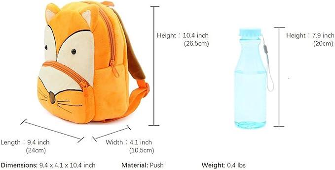 Image du produit Only-Bags.Store Sac d'école en polyester, sac à dos en peluche d'animaux mignons, petit sac de vacances en plein air