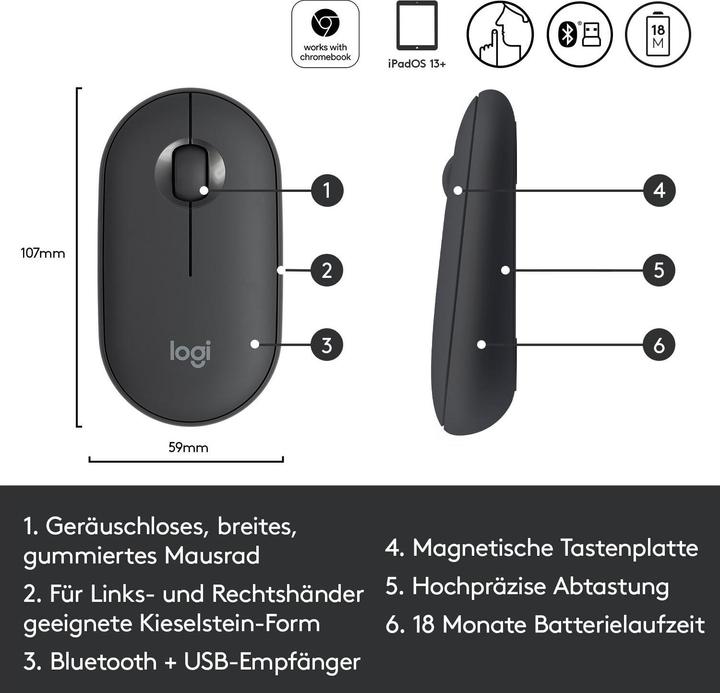 Actual product image Logitech Pebble M350 (Wireless)