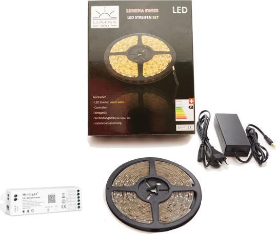 Lumina Swiss Kit de bande LED 2m HD+ Bright Warm Indoor Smartphone Alexa (Blanc chaud, 200 cm, Intérieur)