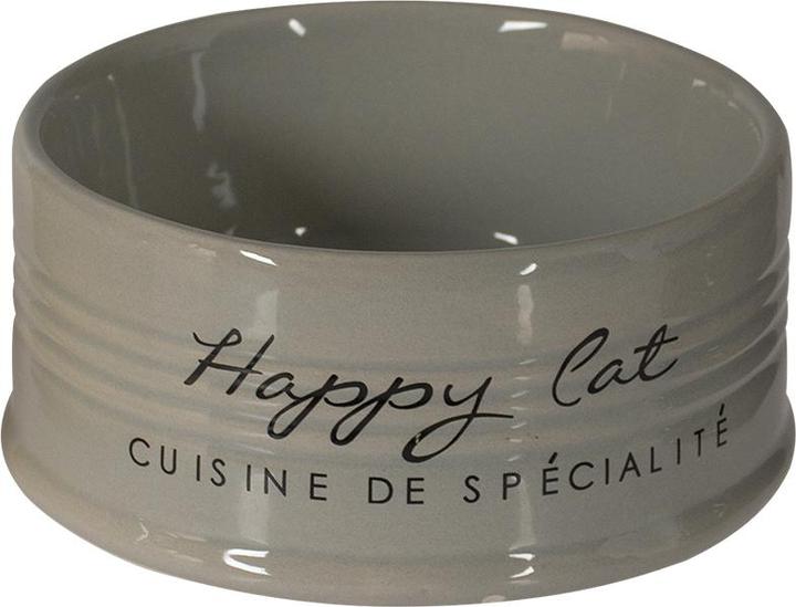 Actual product image EBI Duvo+ Double Food Bowl Stone Happy Cat (0.26 l)