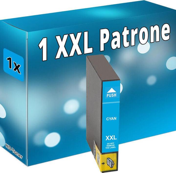 Produktbild Druckfuxx XL Tinte Patronen für Epson WorkForce WF 2830 DWF 2835 DWF 2850 DWF cy