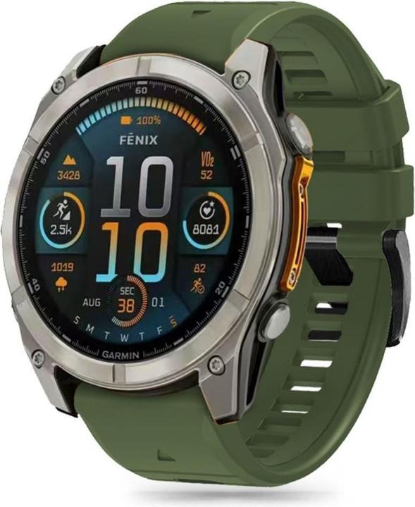 Tech-Protect SILICONE LINE GARMIN FENIX 5X / 5X PLUS / 6X / 6X PRO / 7X / 8 (51 MM) MILITARY GREEN (TPU)