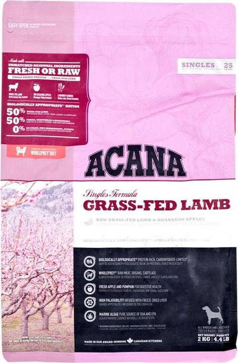 Image du produit Acana Dog Singles GRASS-FED LAMB 2kg (Adulte, 1 pcs, 2000 g)