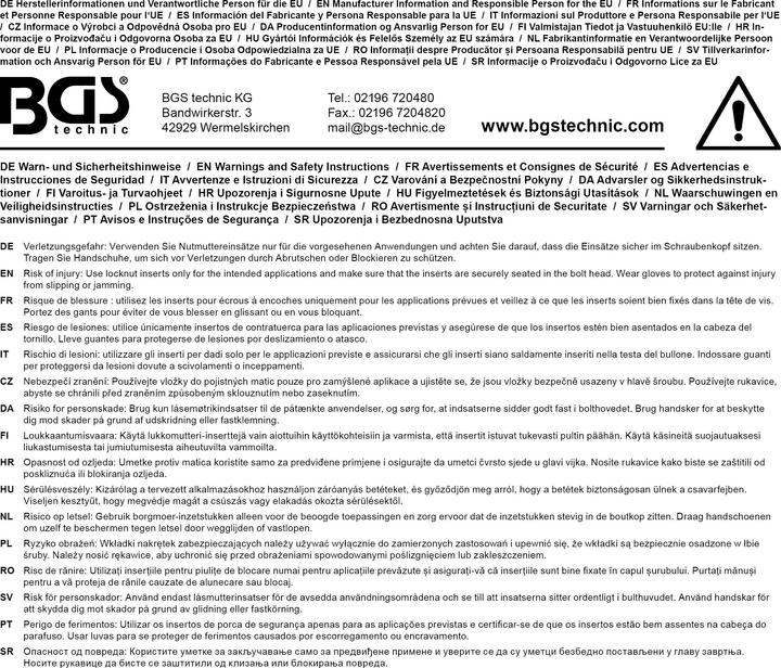 Produktbild BGS Nutmutter Steckschlüsselsatz