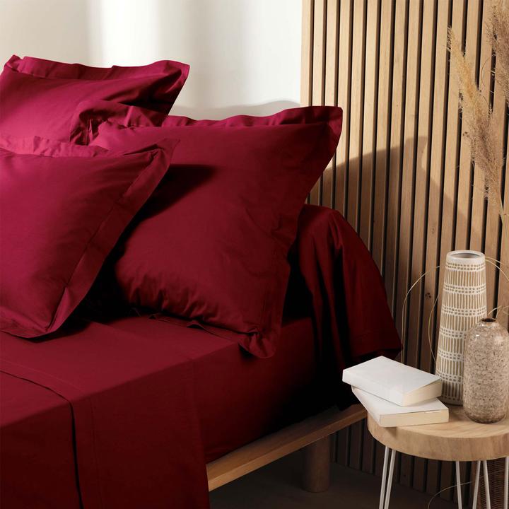 Image du produit Casativo Taie d'oreiller en coton bio, housse de coussin avec bordure décorative (63 x 63 cm)
