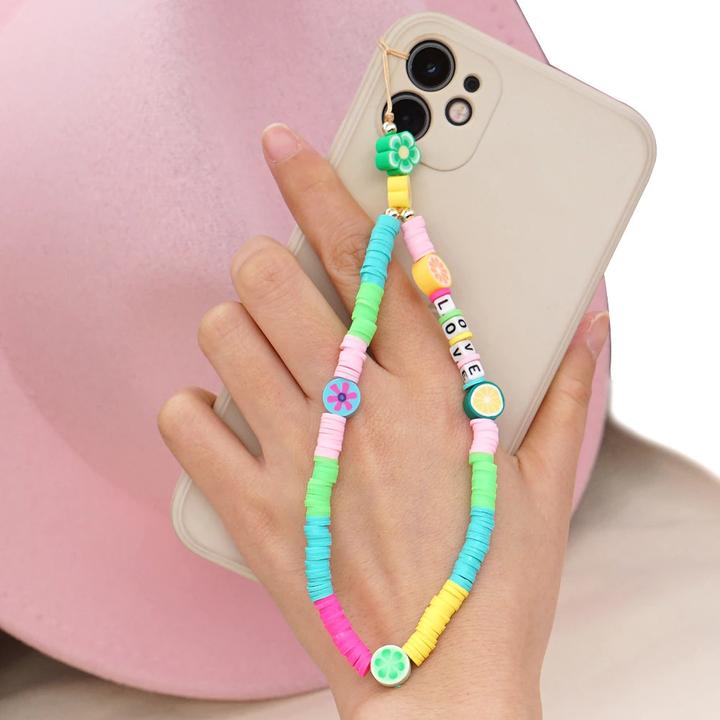 Produktbild PhoneLook Universal Smartphone Armband Schmuck Charms Früchte & Beeren LOVE Perlenband