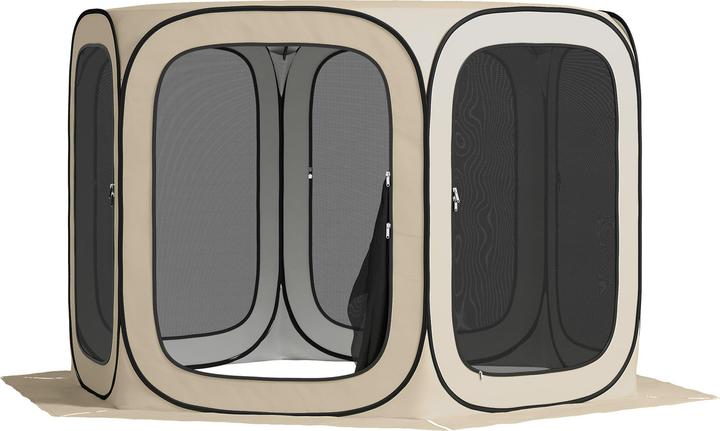 Produktbild Outsunny Campingzelt Oxfordstoff, Stahldraht Khaki (Wurfzelt, 6 Personen)