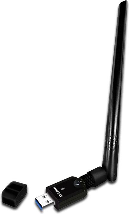 Produktbild D-Link DWA-185, Wireless, USB, WLAN, Wi-Fi 5 (802.11ac), 867 Mbit/s, Black (USB)
