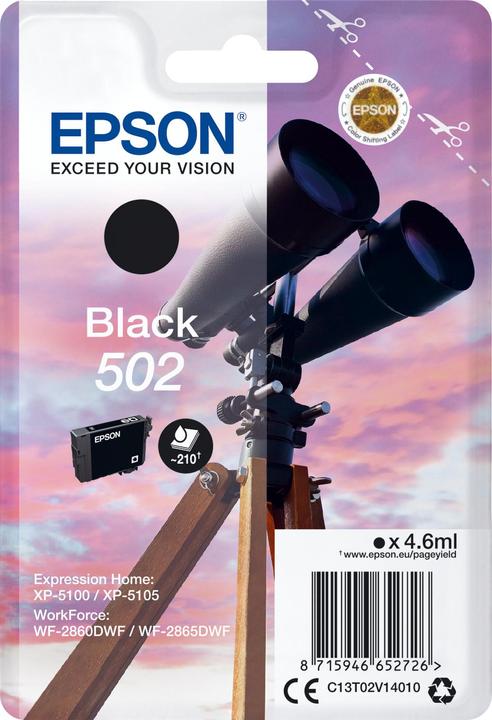 Image du produit Epson Encre/502 Binoculaire BK SEC (CF)