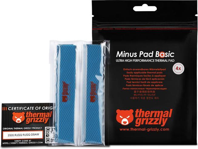Produktbild Thermal Grizzly Minus Pad Basic - 120x20x0,5 mm (4er Pack) (0.50 mm)