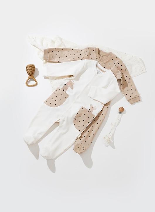 Actual product image BabyCosy 2 Pcs Footed Rompers (62)