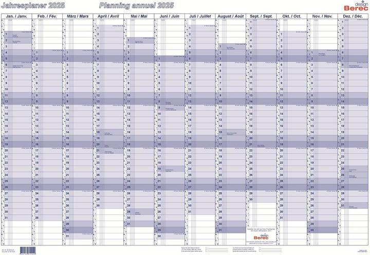 Immagine prodotto Berec Planner annuale in cartone 90x60 (60 x 90 cm, Nessuna rilegatura, Tedesco)