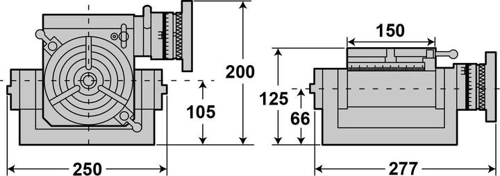 Actual product image Paulimot Rundtisch Ø 150 mm schwenkbar horizontal / vertikal