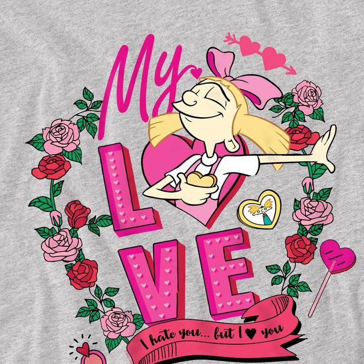 Immagine prodotto Hey Arnold! I Hate You But Love You TShirt Valentinstag (4XL)