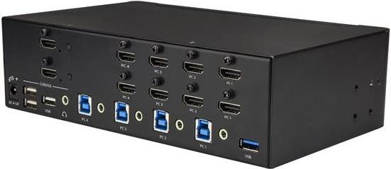 Actual product image StarTech KVM Switch HDMI 4 Port - 4K 30 Hz - KVM Extender for HDMI - KVM HDMI Switcher