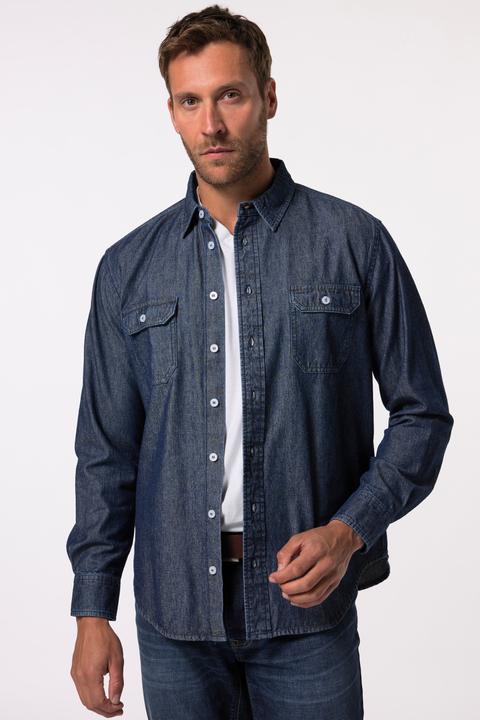 Produktbild JP1880 JP 1880 Jeanshemd, Langarm, Kentkragen, Modern Fit (8XL)