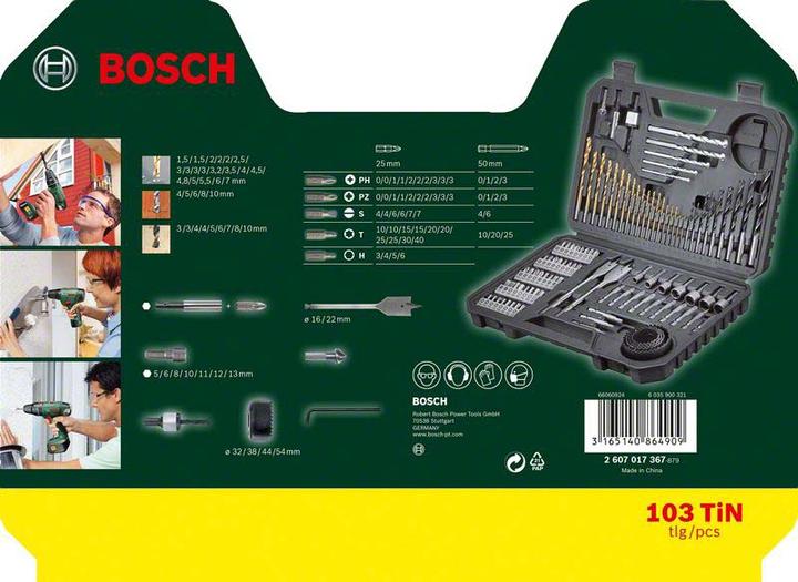 Produktbild Bosch Home & Garden V-Line Box, Bohrer- und Bit-Set, 103-teilig, Kegelsenker, Bithalter (6 mm, 10 mm, 7 mm, 3 mm, 5 mm, 8 mm, 4 mm)