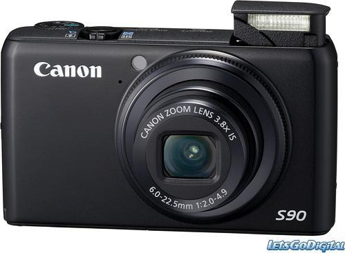 Canon PowerShot S90, 10 MPixel, 3.8x Zoom, Schwarz (1/1.7 ")