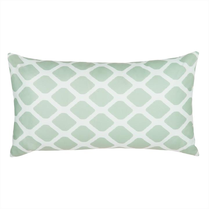 Produktbild Beliani Gartenkissen Rautenmuster mintgrün-weiss 40 x 70 cm 2er Set KALAMOS (40 x 70 cm)
