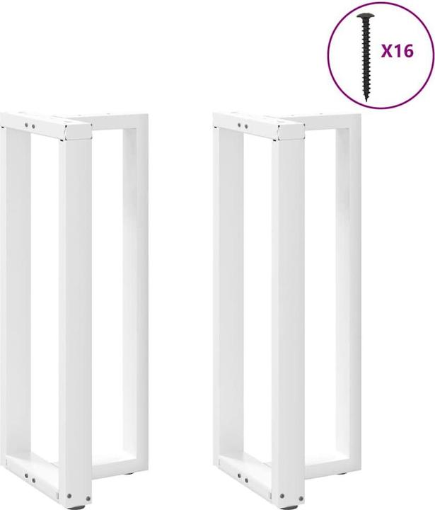 Image du produit VidaXL Pieds de table de bar en T 2 pcs. Blanc 40x35x(101-102) cm Pied de table en acier