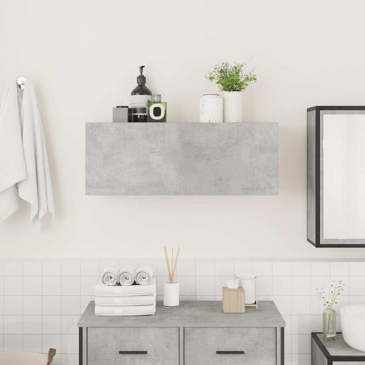Immagine prodotto VidaXL Armadio da parete per bagno grigio cemento 80x25x30 cm in legno (80 x 25 x 30 cm)
