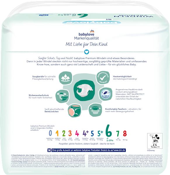 Image du produit dm babylove Premium-Windeln (Taille 6, Pack, 32 pièce(s))