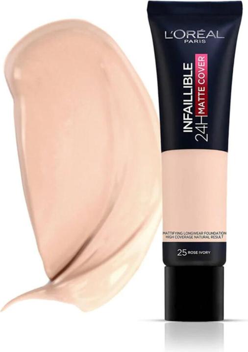 Actual product image L'Oréal Paris Infallible 24H Matte Cover (25 Rose Ivory)