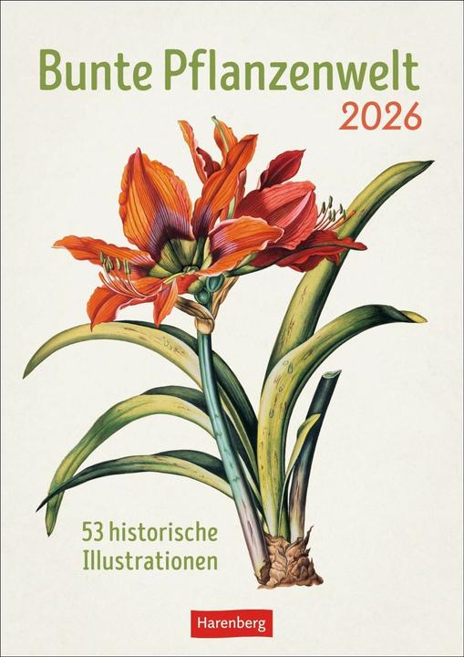 Actual product image Harenberg Bunte Pflanzenwelt Wochenplaner 2026 - 53 historische Illustrationen (Hardcover, German)