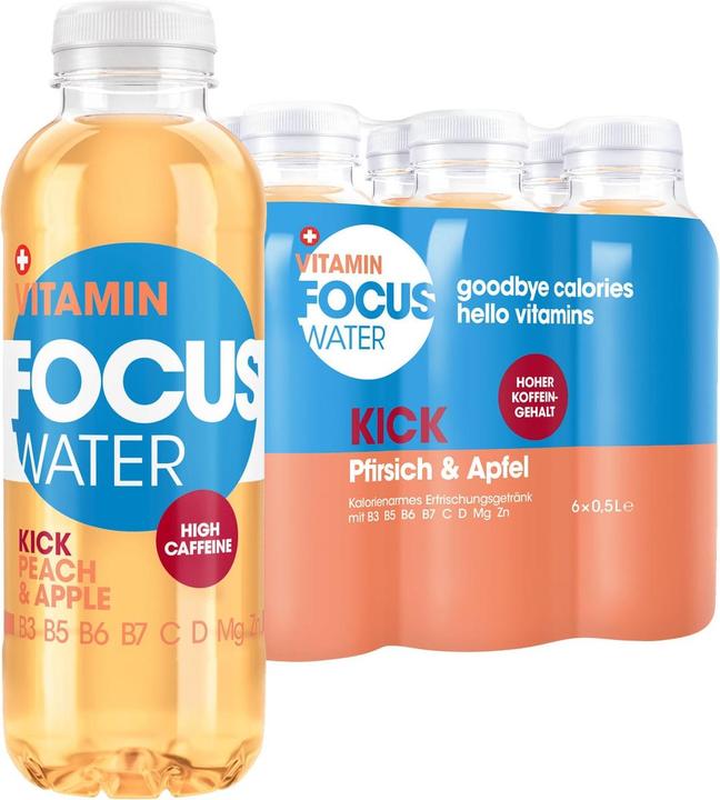 Produktbild Focuswater Focus Water (Pfirsich & Apfel, 6 x)