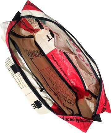 Immagine prodotto Bekos Upcycling - Borsa a tracolla XL realizzata con sacchi di cemento riciclati Montagna
