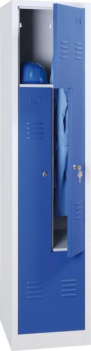 Image du produit Gürkan Vestiaire Z gris clair, bleu 106552, 2 casiers 40,0 x 50,0 x 180,0 cm (40 cm, 180 cm)