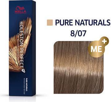 Actual product image Wella Koleston Perfect Me+ Pure Naturals (8/07 light blonde natural-brown)