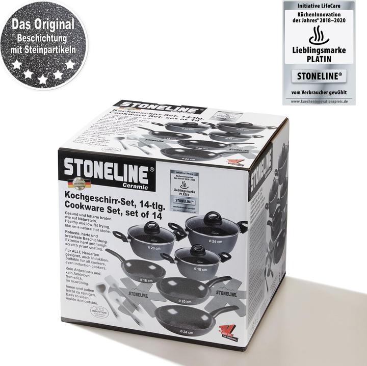 Immagine prodotto Stoneline Set di pentole (Set di pentole e padelle da cucina, Alluminio)