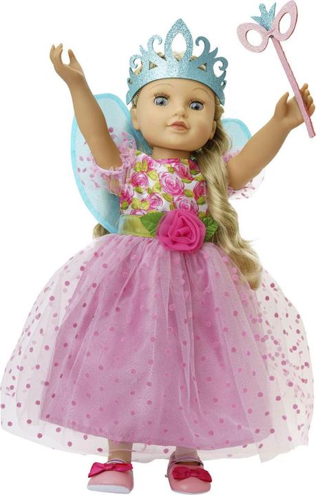 Produktbild Heless Puppenkleid "Prinzessin Lillifee" mit Glitzerkrone und Augenmaske, 3-teilig, Gr. 28-35 cm