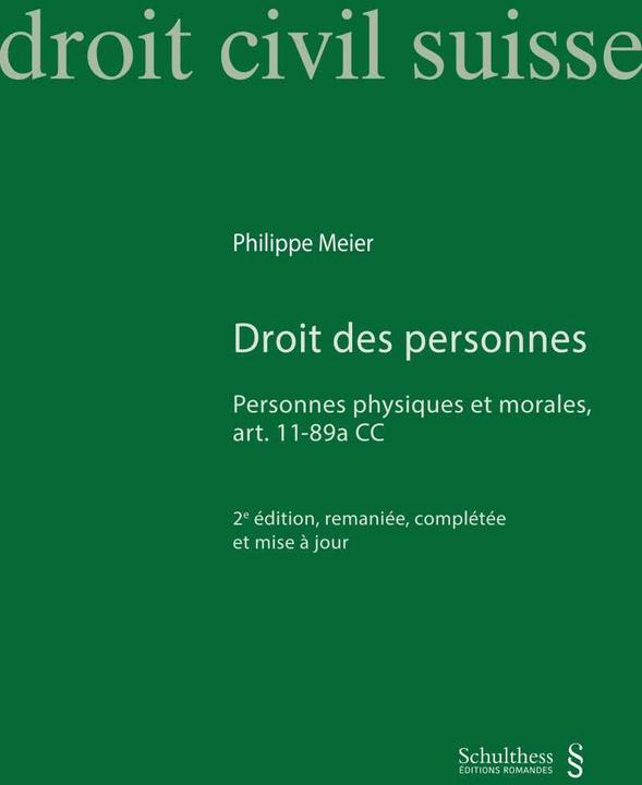 Produktbild Droit des personnes (PrintPlu§) (Französisch, Philippe Meier, 2021)
